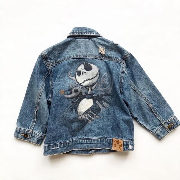 Disneystore jack skully denim jacket EUC XXS(2/3Y) - Picture 8 of 8